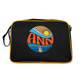 Ann Chemise Vintage Sunset Ann Groovy Tie Dye - Sac Retro - noir/or - Dos