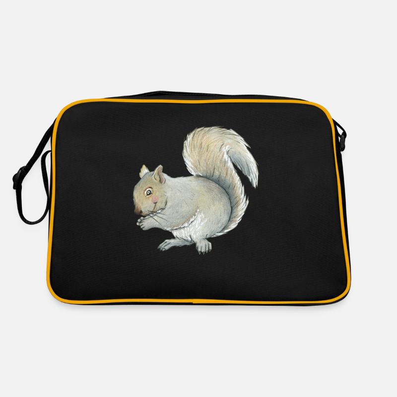 Grauhörnchen Retro Tasche