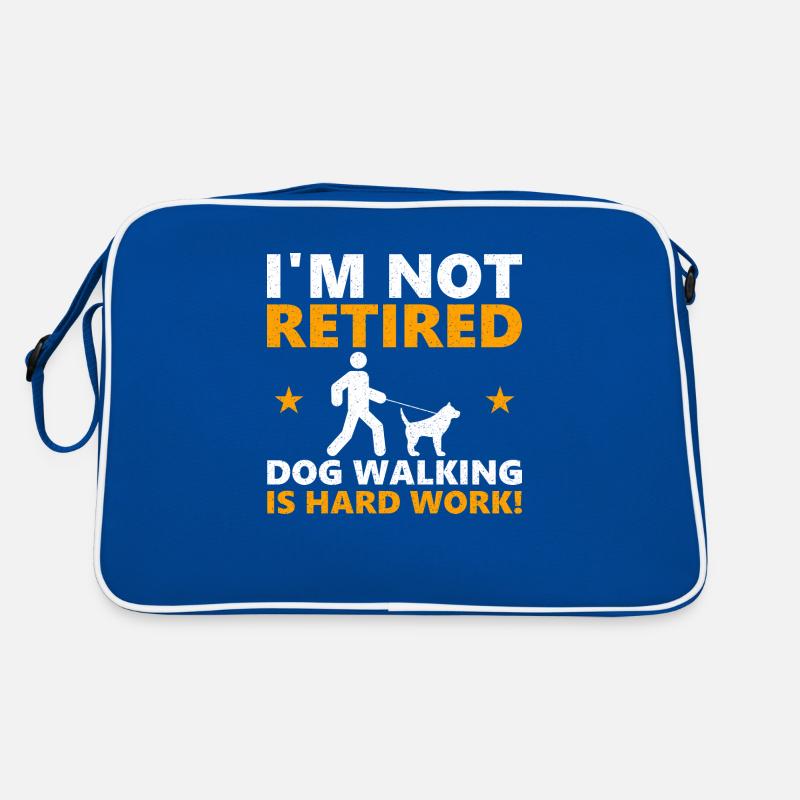 Promener un chien est un travail difficile Sac Retro
