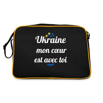 Ukraine mon coeur est avec toi - Sac Retro - noir/or - Dos