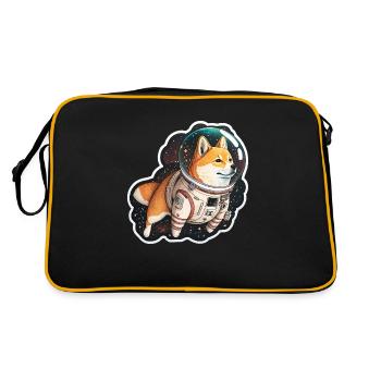 Shiba Inu dans l’espace, drôles de chiens, Spacedoge ! - Sac Retro - noir/or - Dos