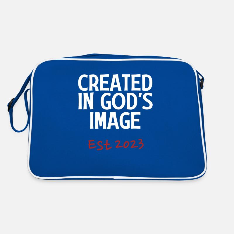 Created in God's Image Est 2023 Retro Bag
