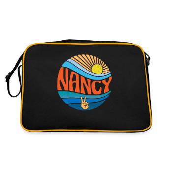 Nancy Shirt Vintage Sunset Nancy Groovy Tie Dye - Retro Bag - black/gold - Back