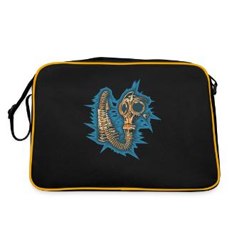 Gasmask Spikey Background - Retro Bag - black/gold - Back