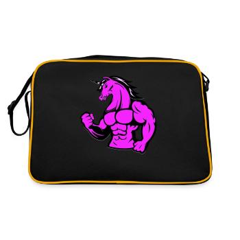 strong unicorn - Retro Bag - black/gold - Back