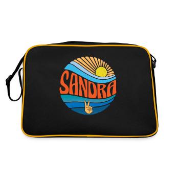 Sandra Chemise Vintage Coucher de soleil Sandra Groovy Tie Dye - Sac Retro - noir/or - Dos