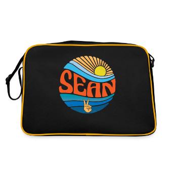 Sean Shirt Vintage Sunset Sean Groovy Tie Dye - Sac Retro - noir/or - Dos