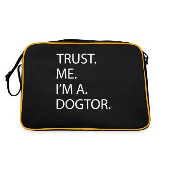 beagle dad funny quote doggie jokes present - Retro Bag - black/gold - Back