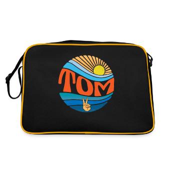 Tom Chemise Vintage Coucher de soleil Tom Groovy Tie Dye - Sac Retro - noir/or - Dos