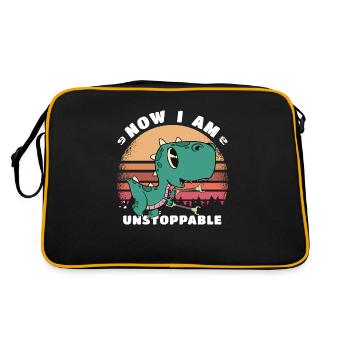 Maintenant je suis imparable - Drôle de dinosaure T-Rex - Sac Retro - noir/or - Dos