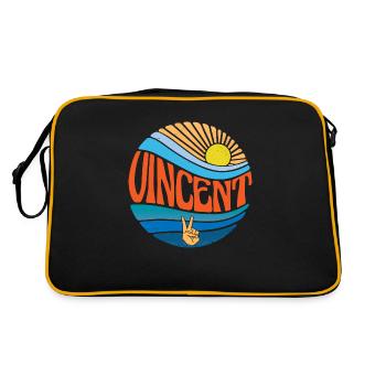 Chemise Vincent Vintage Sunset Vincent Cravate Groovy - Sac Retro - noir/or - Dos