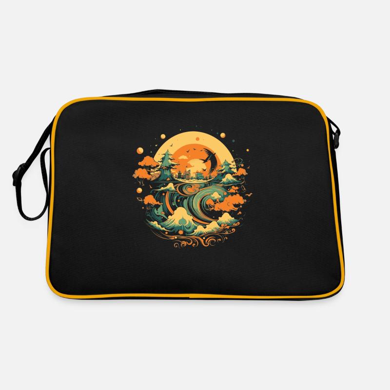 Melodie des stürmischen Meeres: Stürmischer Impressionismus Retro Tasche