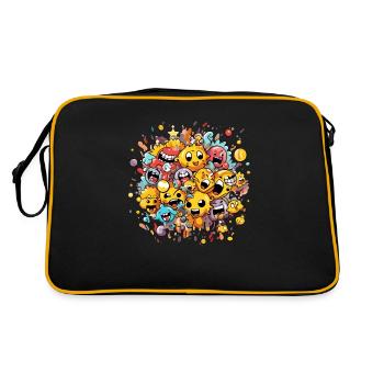Smileys n°1 - Retro Tasche - Schwarz/Gold - Hinten