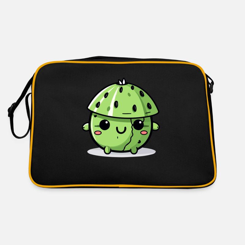 Kawaii green melon Retro Bag