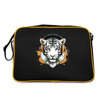 Chark the audiophile tiger - Retro Bag - black/gold - Back