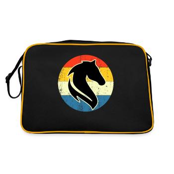 Vintage Retro Horse Sunset pour les amateurs de chevaux - Sac Retro - noir/or - Dos