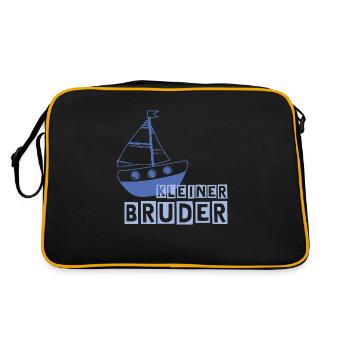 Kleiner Bruder - Retro Tasche - Schwarz/Gold - Hinten