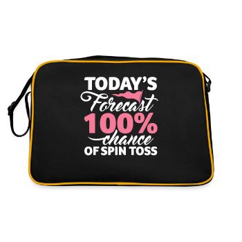 today's forecast 100 chance of spin toss Design - Retro Bag - black/gold - Back