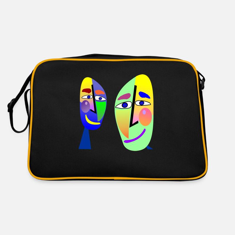 SpreBARCELONNE - Sac Retro - noir/or