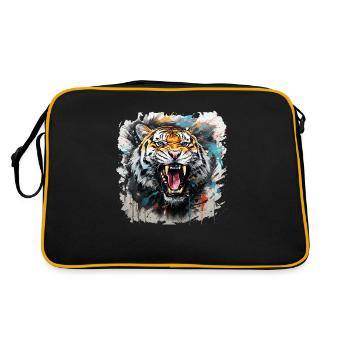 Tiger Design Tiger Head - Retro Bag - black/gold - Back