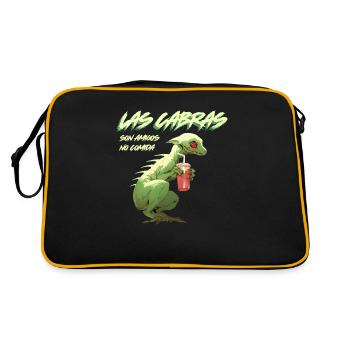 Las Cabras Son Amigos No Comida - Retro Bag - black/gold - Back