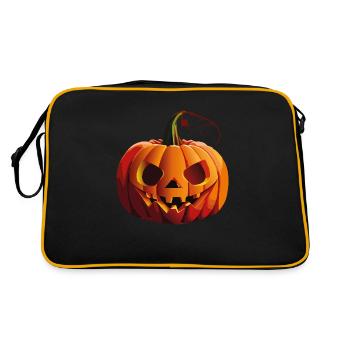 Spooky Horror Pumpkin Head: Pumpkin Monster - Retro Bag - black/gold - Back