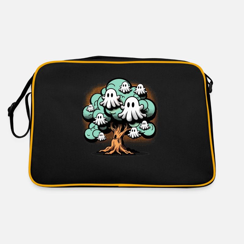 Retro Ghost Tree T-Shirt Retro Tasche