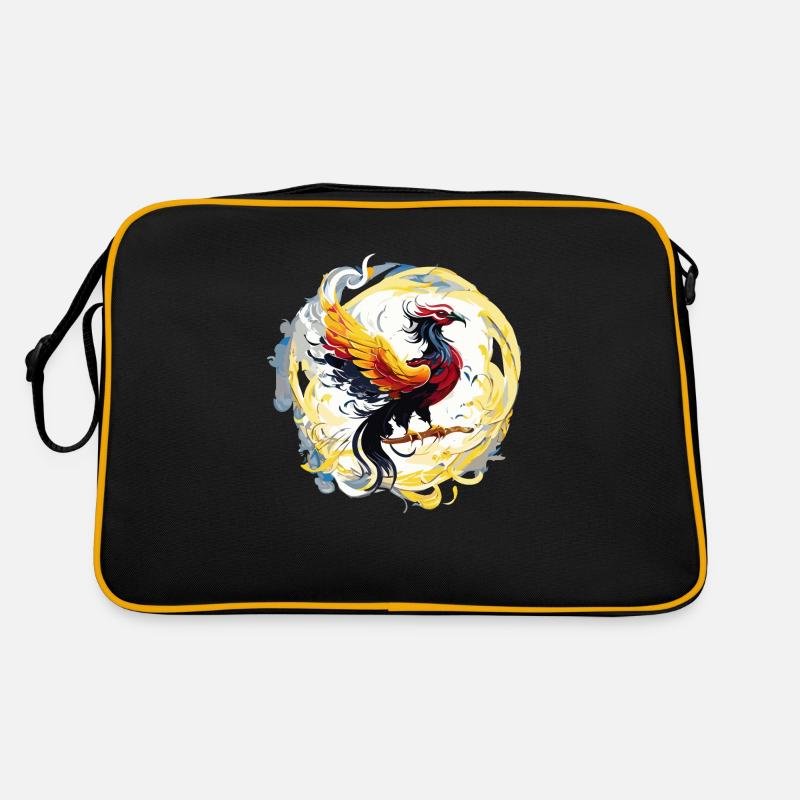 Blazing Phoenix (Artwork Collection) - Retro Bag - black/gold