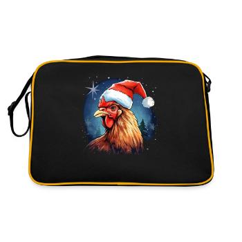 Hahn & Hennen Design für Bauern &Landwirte - Retro Tasche - Schwarz/Gold - Hinten