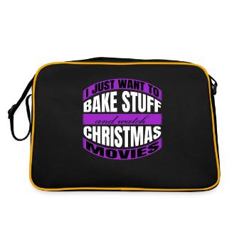 confectioner bake couples awesome baby baking - Retro Bag - black/gold - Back