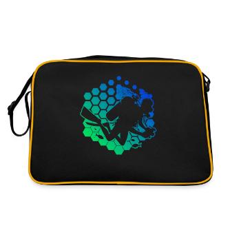 Scuba Tauchen Diver Tauchen Scuba Diver - Retro Tasche - Schwarz/Gold - Hinten