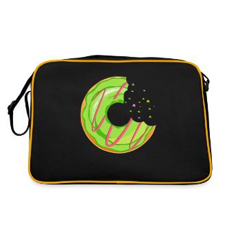 donut croquer manger boucher patisserie 12036234 Q - Sac Retro - noir/or - Dos