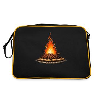 Campfire - Retro Bag - black/gold - Back