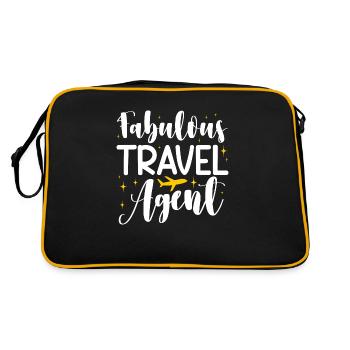 Fabulous travel agent - Retro Tasche - Schwarz/Gold - Hinten