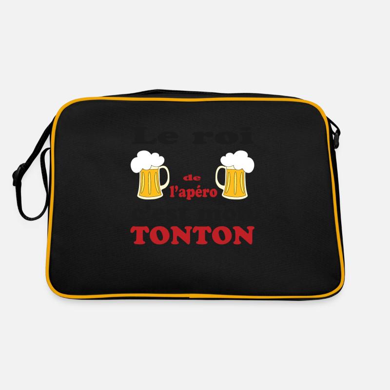 Le roi de l'apéro c'est MON TONTON Sac Retro