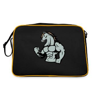 Horse Strong - Retro Bag - black/gold - Back
