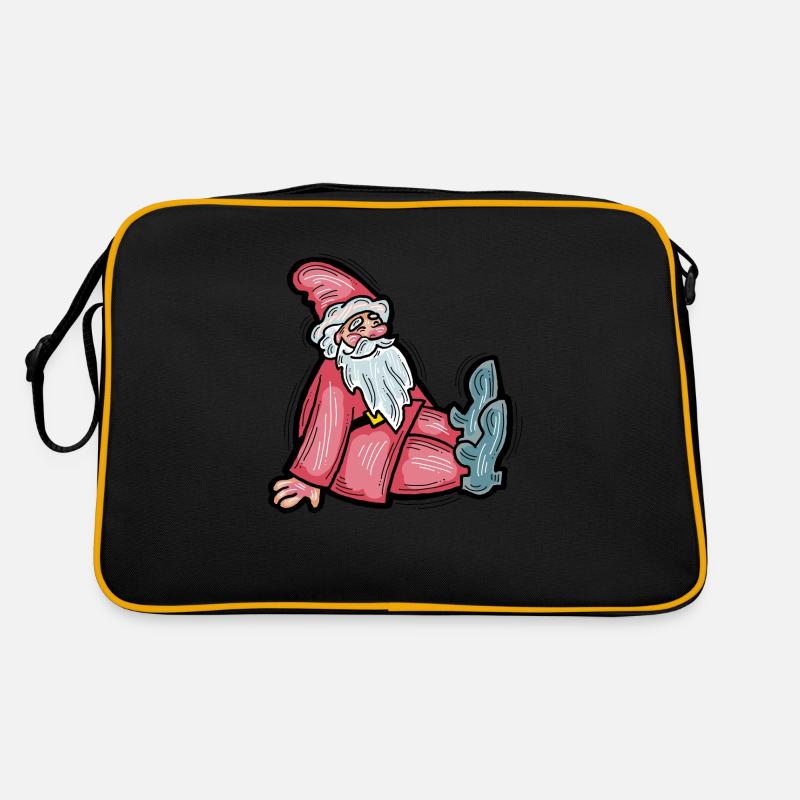Weihnachtsmann - Retro Tasche - Schwarz/Gold