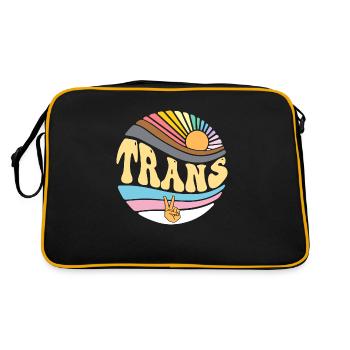 Vintage Transexual Pride Month - Groovy LGBT - Retro Bag - black/gold - Back