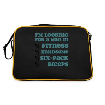 Je cherche un homme en forme - Sac Retro - noir/or - Dos