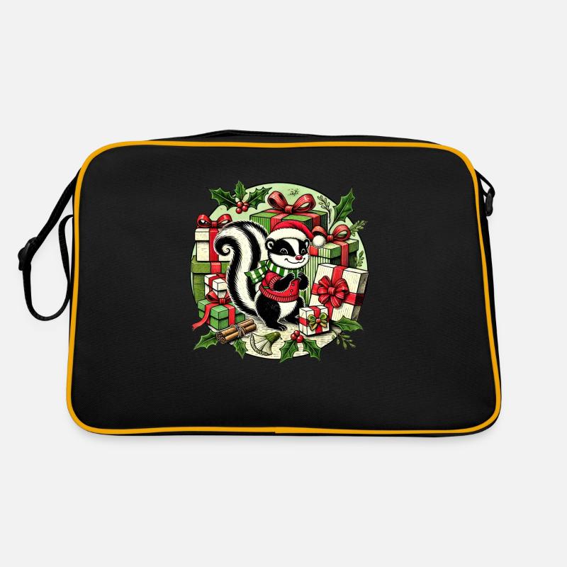 Christmas Skunk Retro Bag