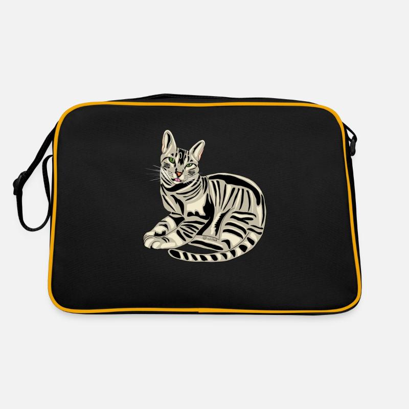 König getigertes Kätzchen Retro Tasche
