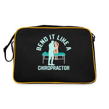 Bend It Like A Chiropractor Physical Therapist Chi - Retro Bag - black/gold - Back