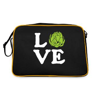 love artichoke Design for a lover of artichoke - Retro Bag - black/gold - Back