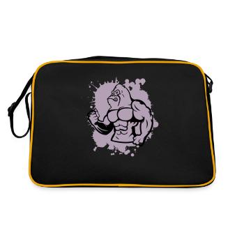 Gorille fort animal - Sac Retro - noir/or - Dos