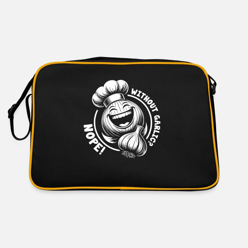 Laughing garlic bulb - never without garlic Retro Bag