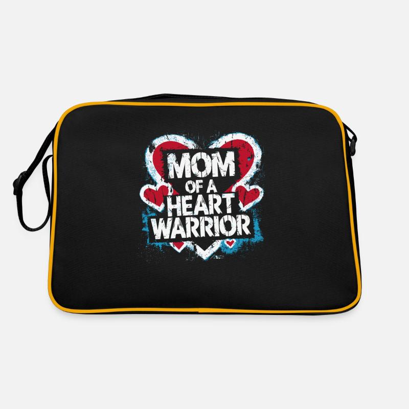 Stolze Mama eines Herz-Kämpfers Retro Tasche