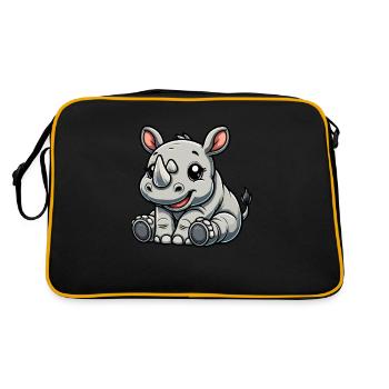 Rhinoceros baby - Retro Bag - black/gold - Back