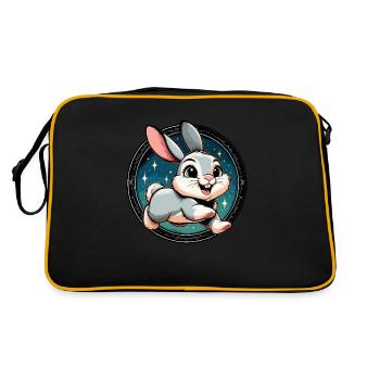 Lapin dans la nuit - Sac Retro - noir/or - Dos