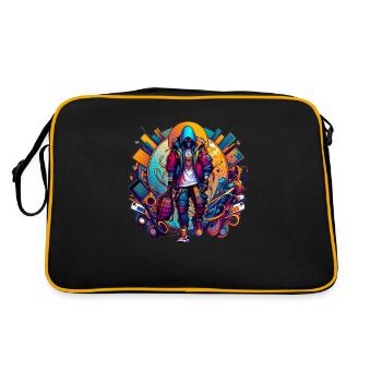 gaming leader - Retro Tasche - Schwarz/Gold - Hinten