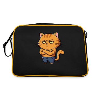 Chat irrité - Sac Retro - noir/or - Dos